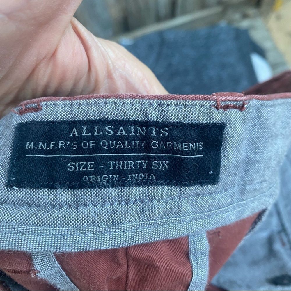 All saints cotton blend red chinos size 36 - Picture 11 of 11